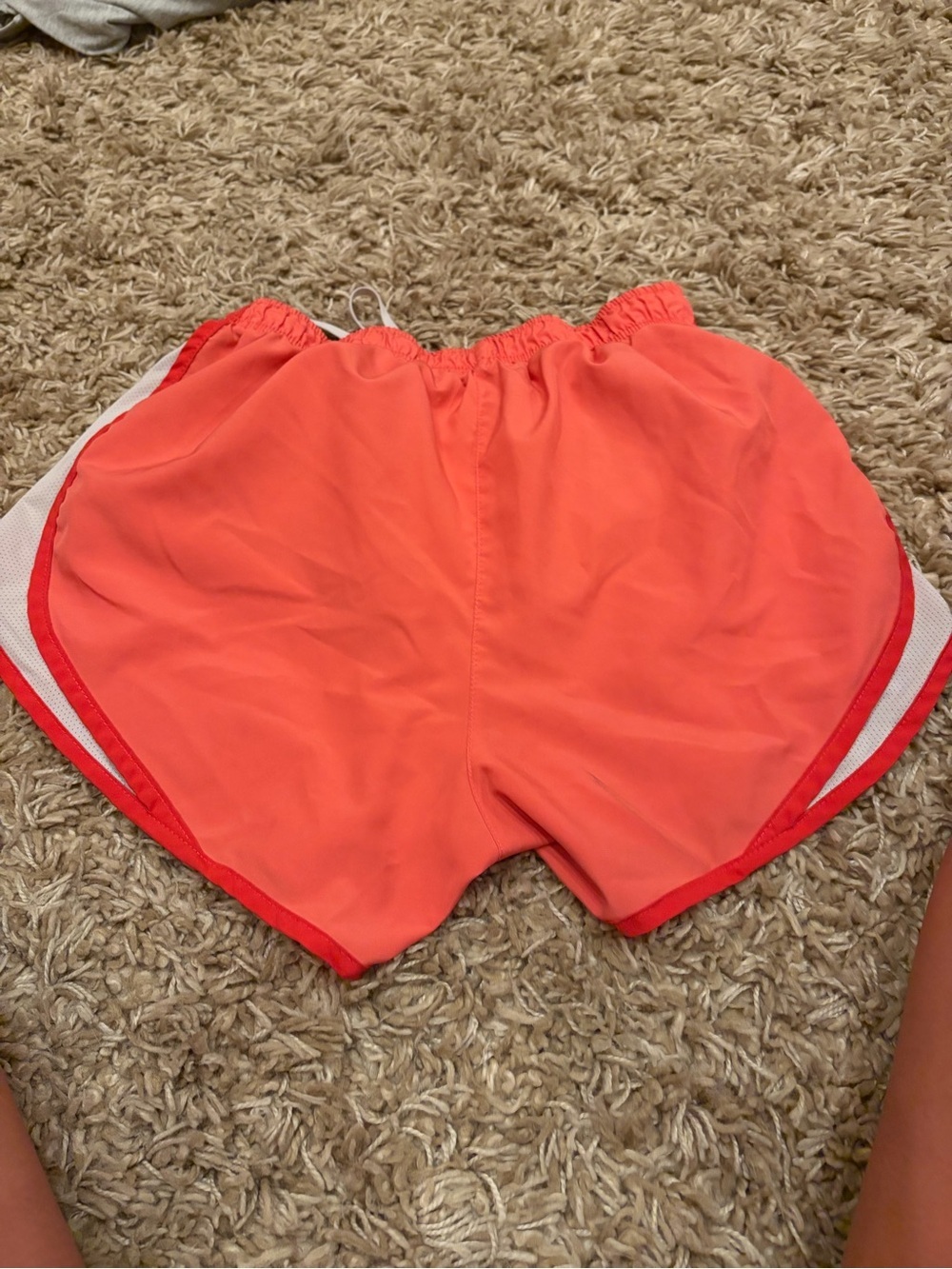 Nike Kids Coral and White Athletic Shorts